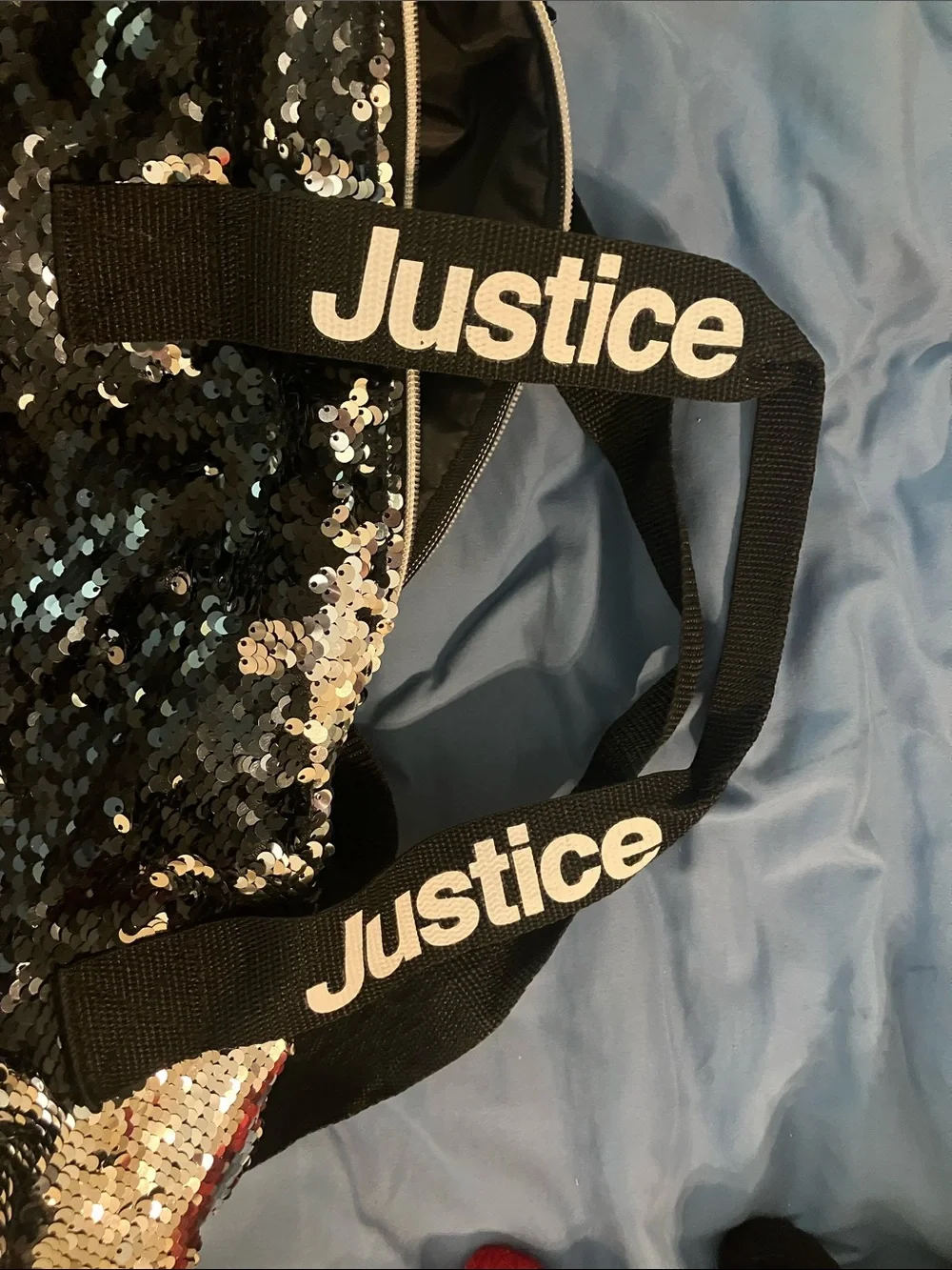 Justice Sequin Dance Duffle - Pink & Black
